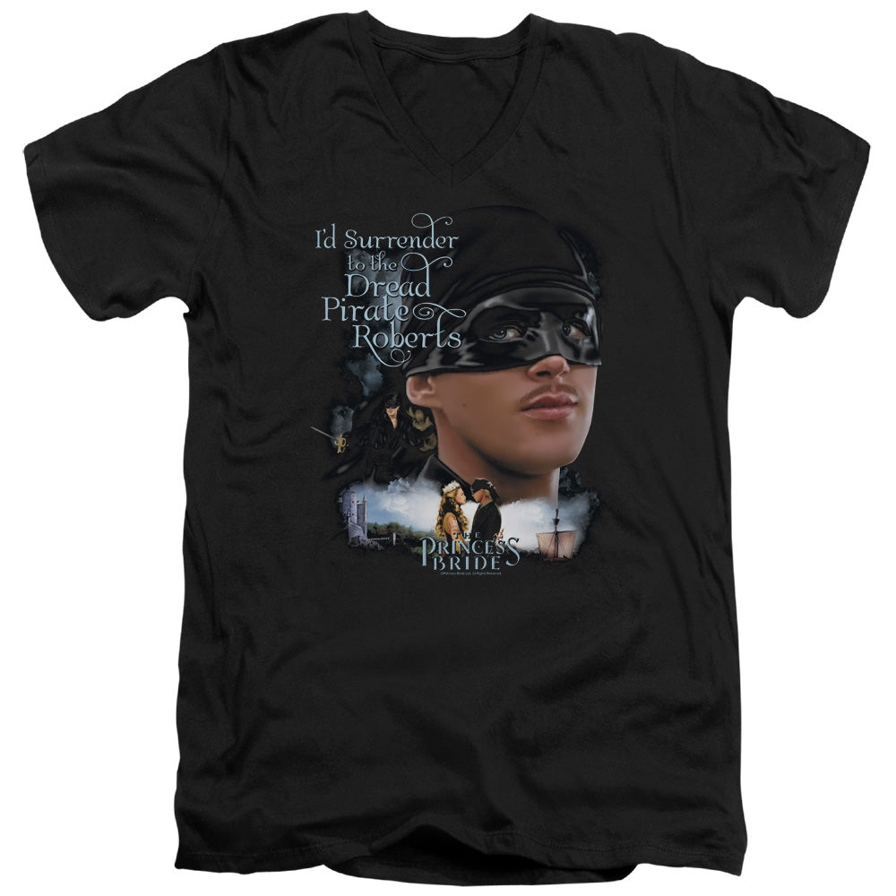 The Princess Bride Surrender Mens Slim Fit V-Neck T Shirt Black Officially Licensed