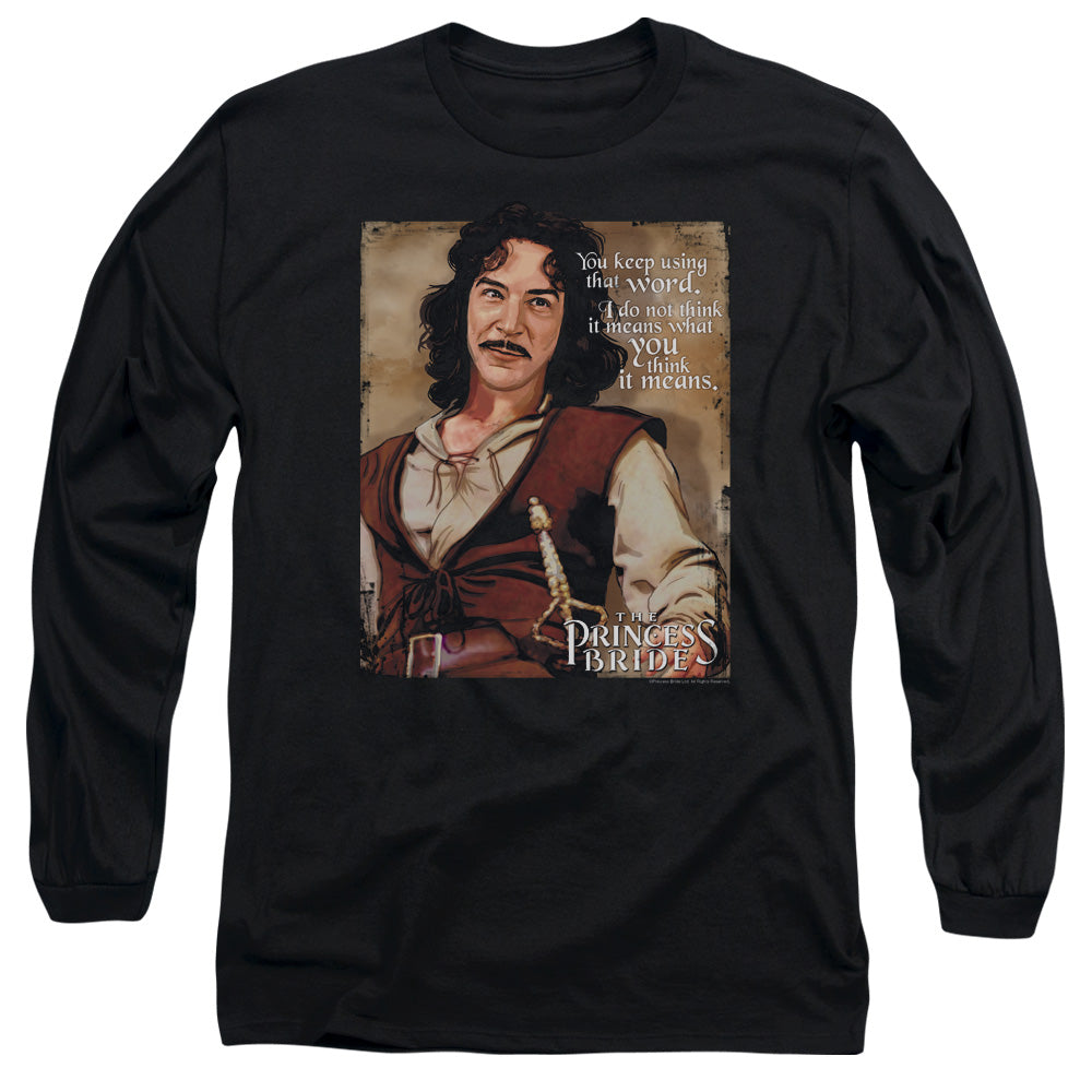 The Princess Bride Word Mens Long Sleeve Shirt Black Officially Licensed