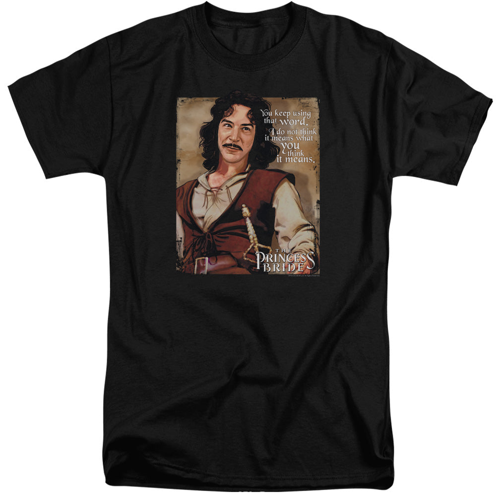 Princess Bride Word Mens Tall T Shirt Black Officially Licensed