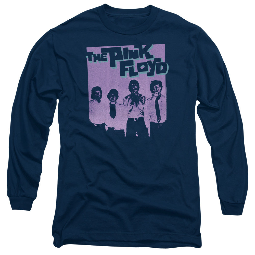 Pink Floyd Paint Box Mens Long Sleeve Shirt Navy Officially Licensed