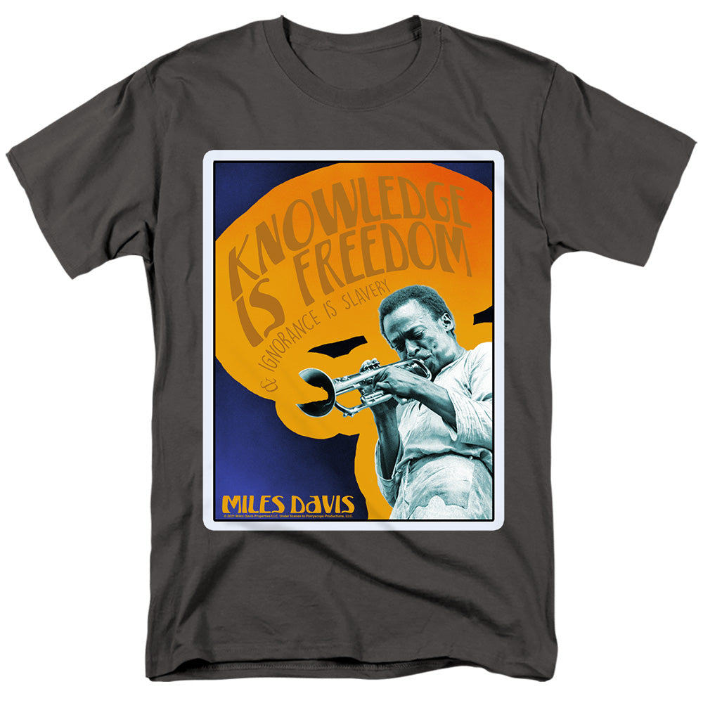 Miles Davis Knowledge And Ignorance Mens T Shirt Charcoal Officially Licensed