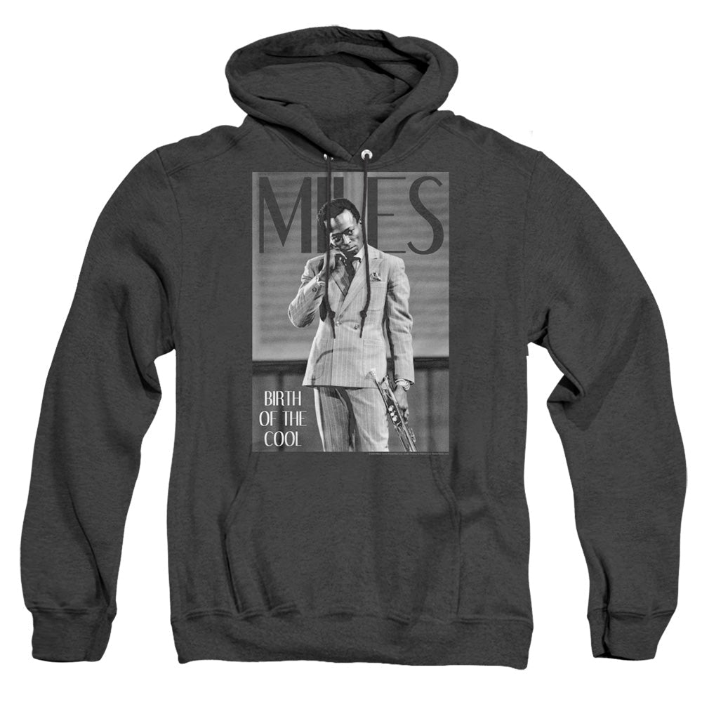 Miles Davis Simply Cool Mens Heather Hoodie Black Officially Licensed