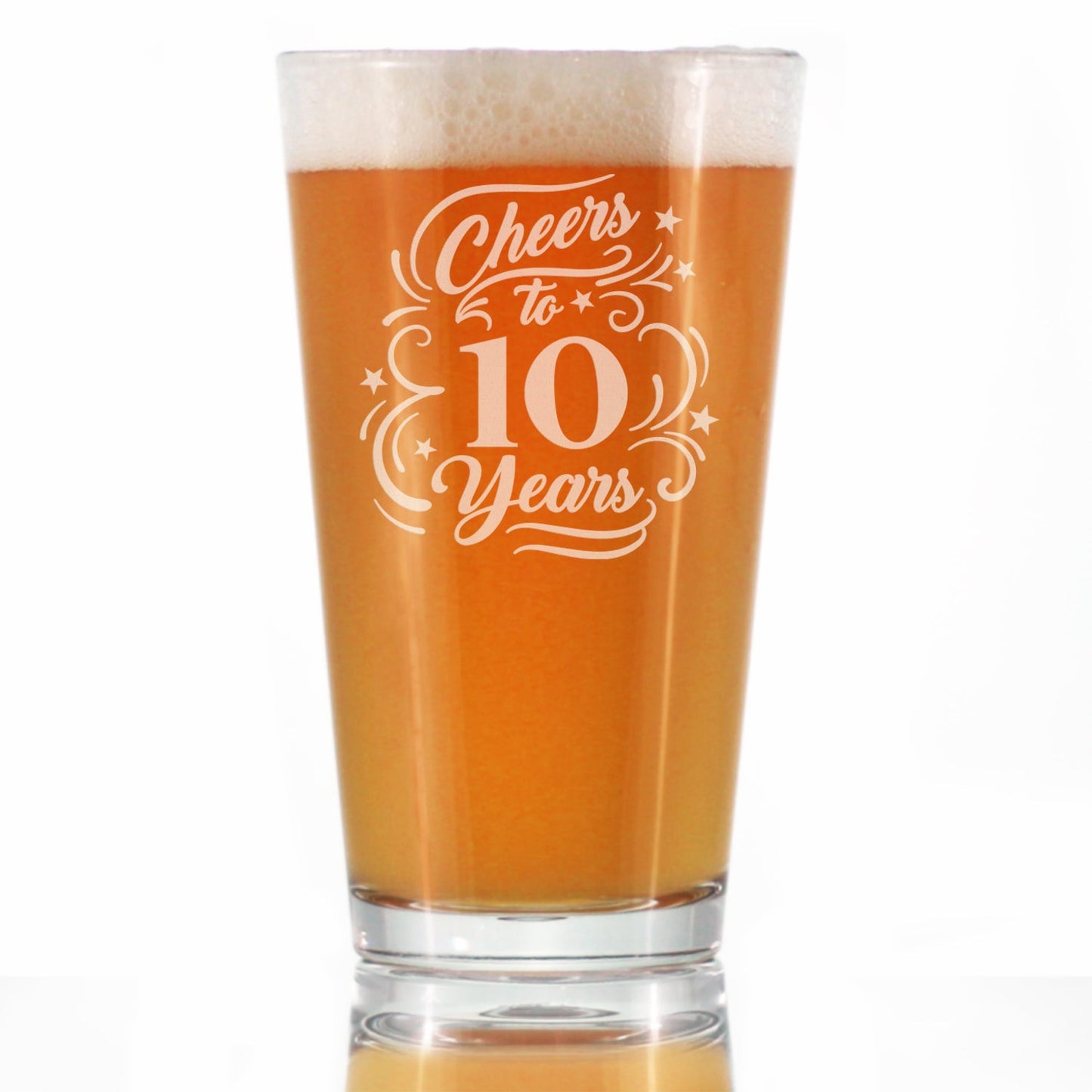 Cheers to Years - Anniversary Party Cups & Decor - Engraved Glasses & Color Ceramic Coffee Mugs