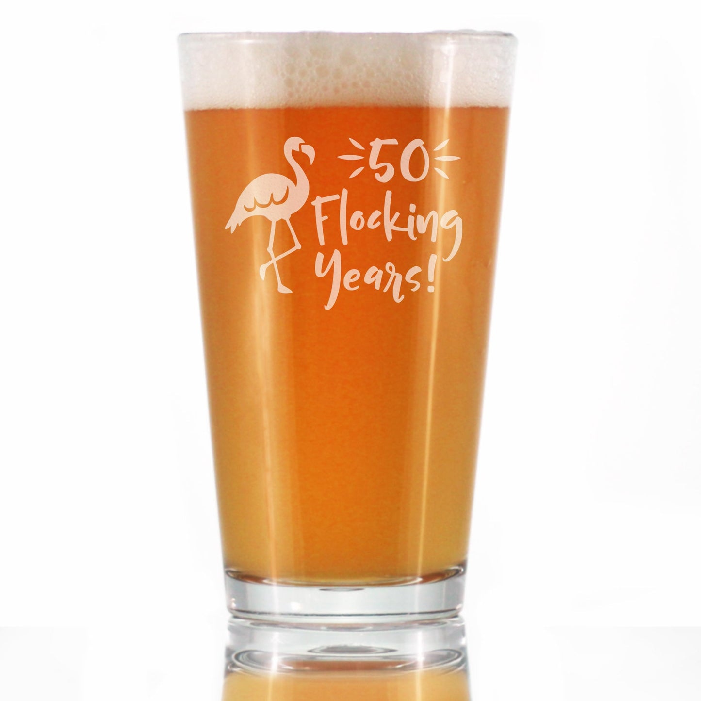 50 Flocking Years - 16 Ounce Pint Glass