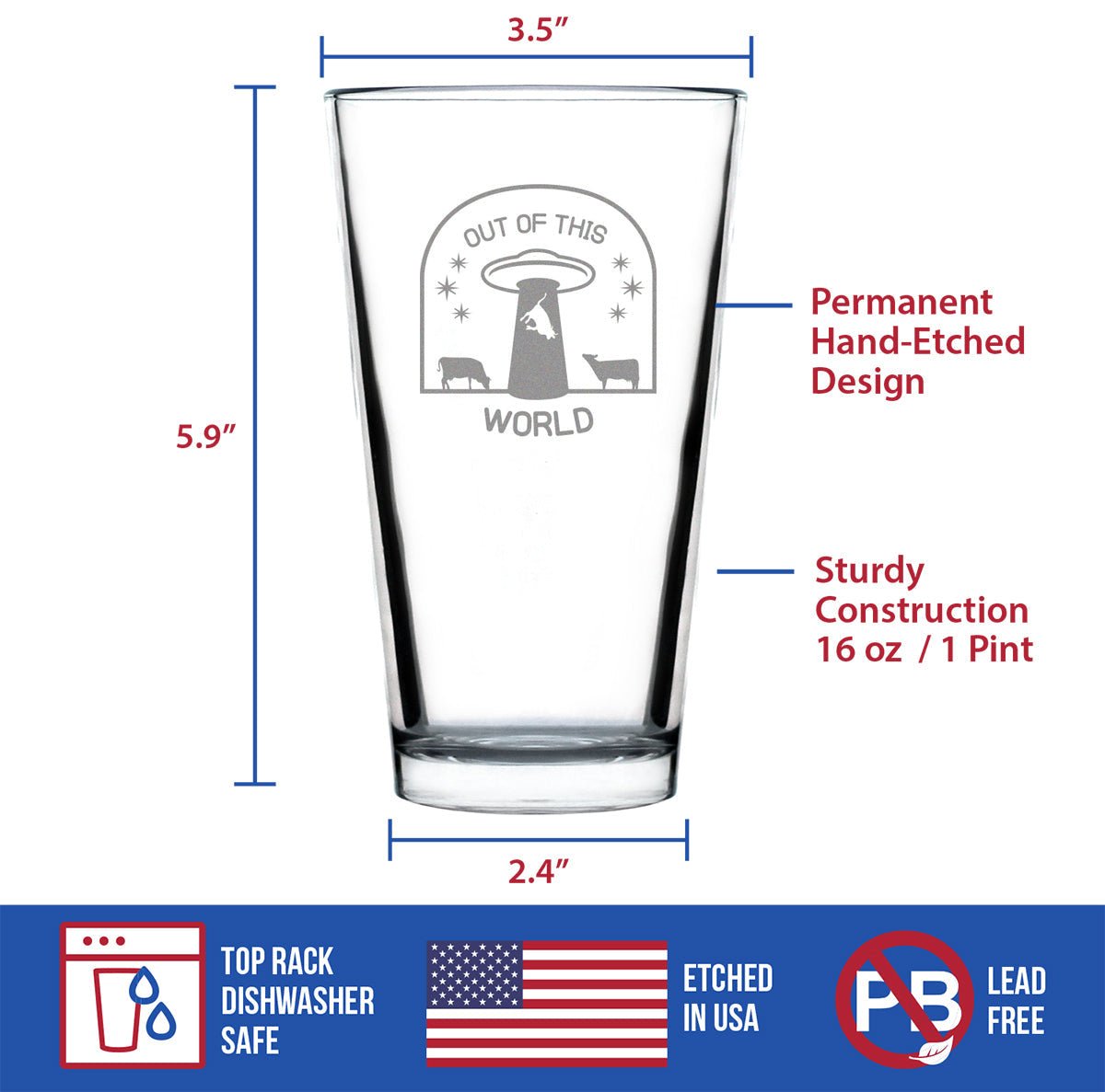 Out of This World - 16 Ounce Pint Glass