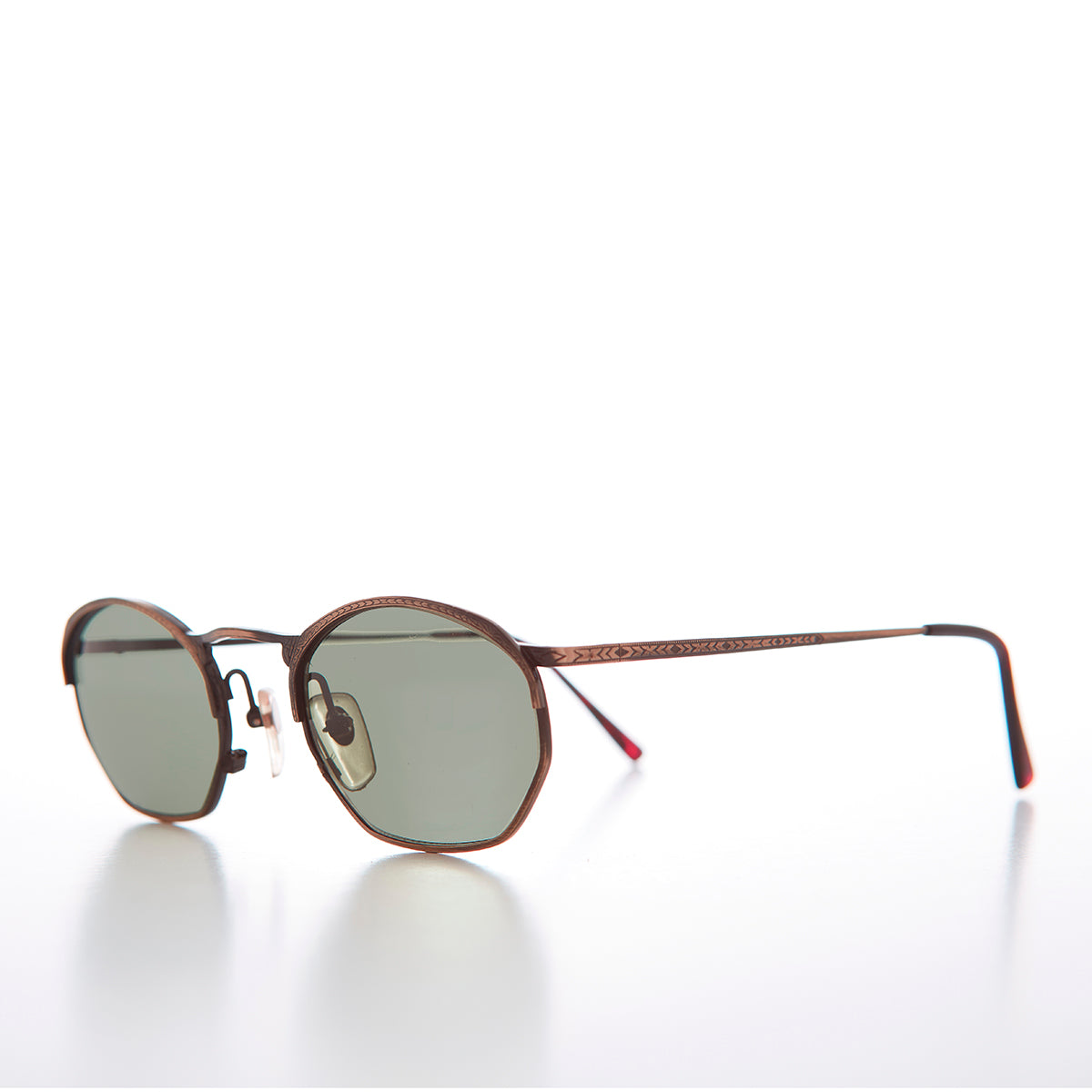 Semi Octagon Unisex Metal Vintage Sunglass - Onas