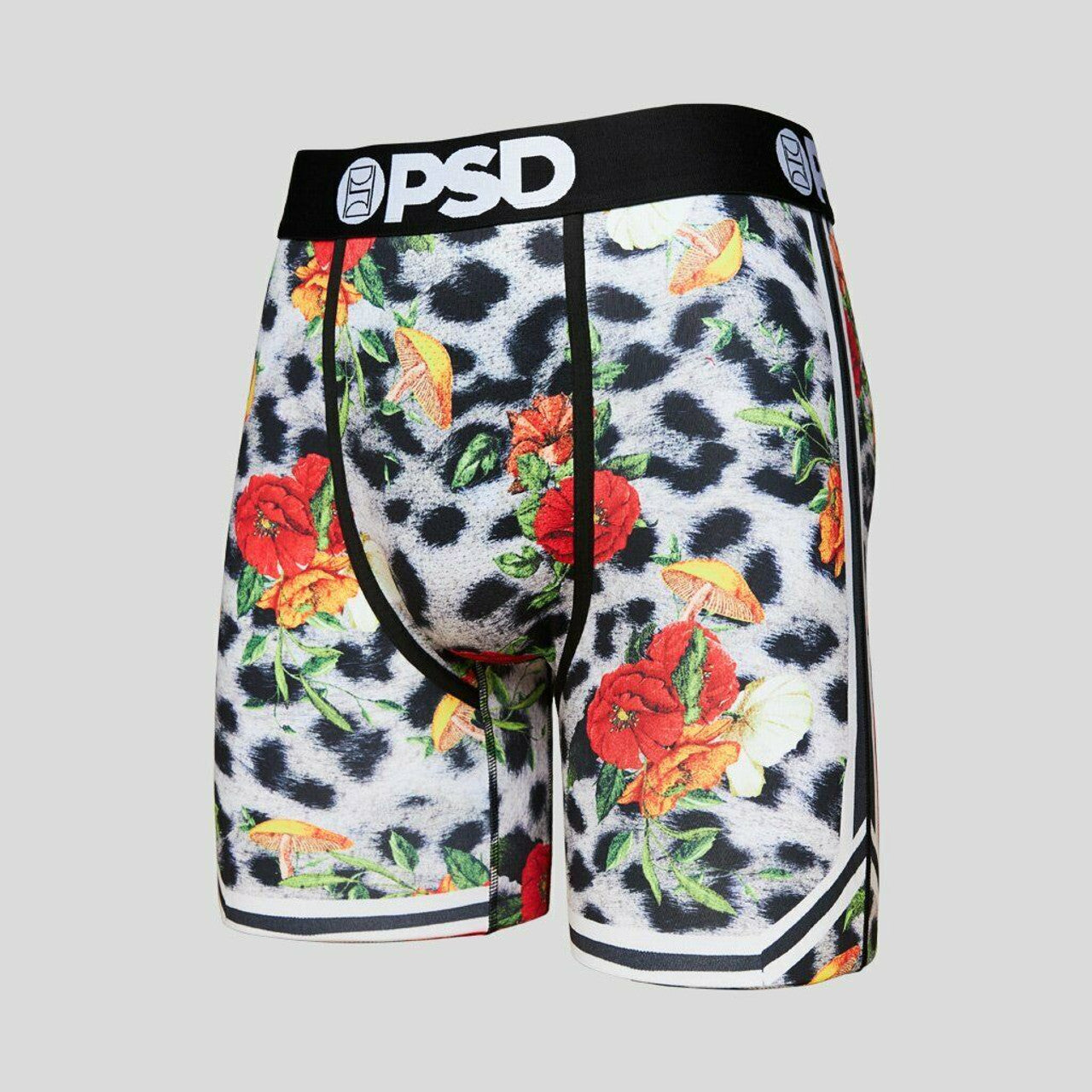 PSD Men's Striped Floral Fur Boxer Shorts (Medium)