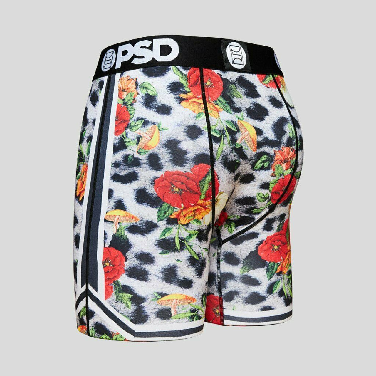 PSD Men's Striped Floral Fur Boxer Shorts (Medium)