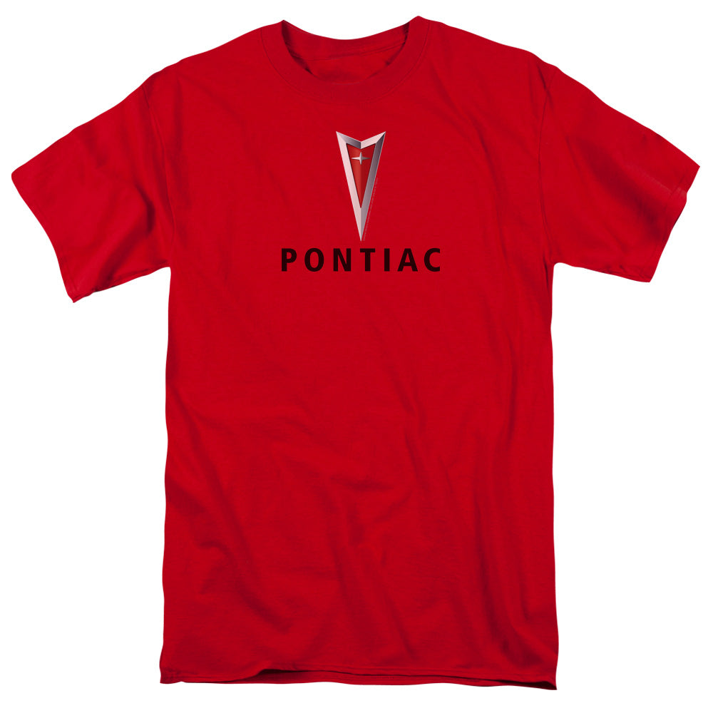 Pontiac Centered Arrowhead Mens T Shirt Red Officially Licensed