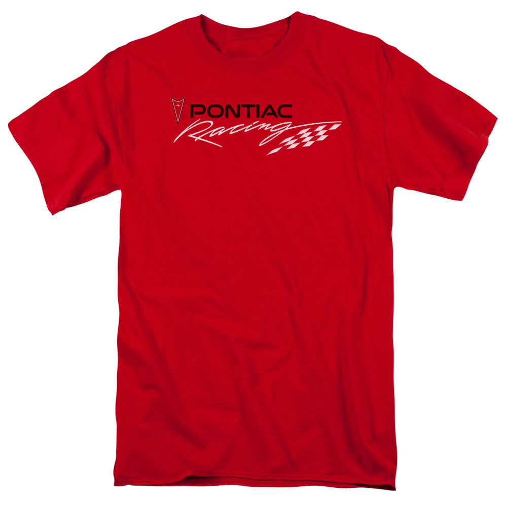 Pontiac Red Pontiac Racing Mens T Shirt Red Officially Licensed
