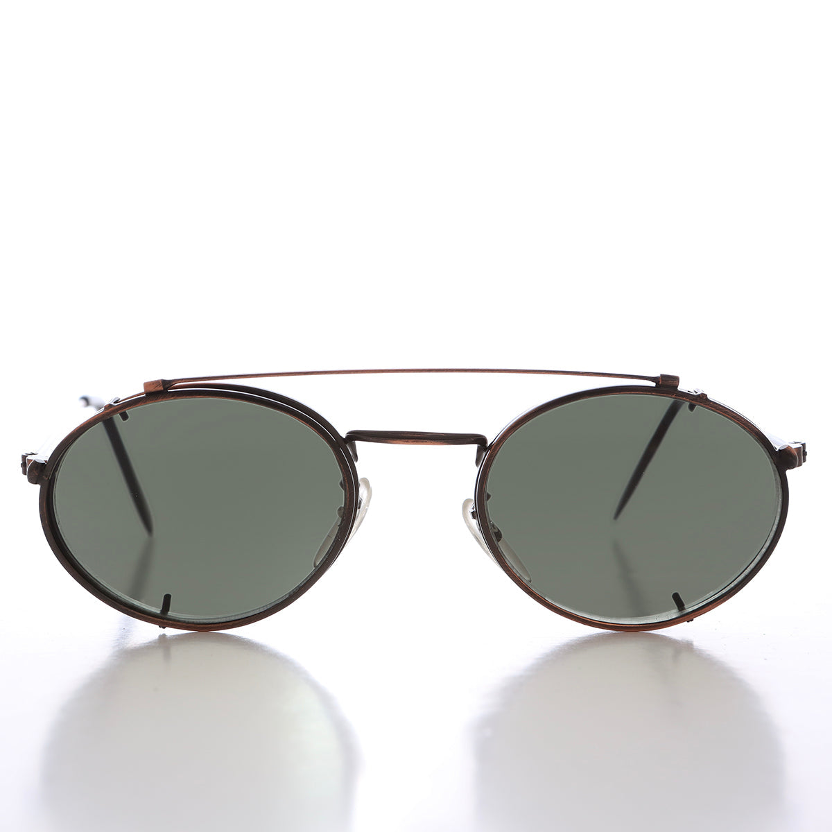 Oval Clip On Sunglasses - Purdue