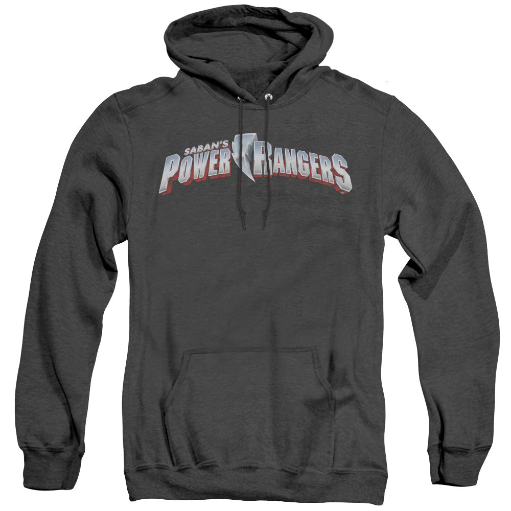 Power Rangers New Logo Mens Heather Hoodie Black Officially Licensed