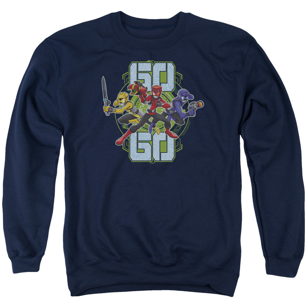 Power Rangers Go Go Mens Crewneck Sweatshirt Navy Officially Licensed