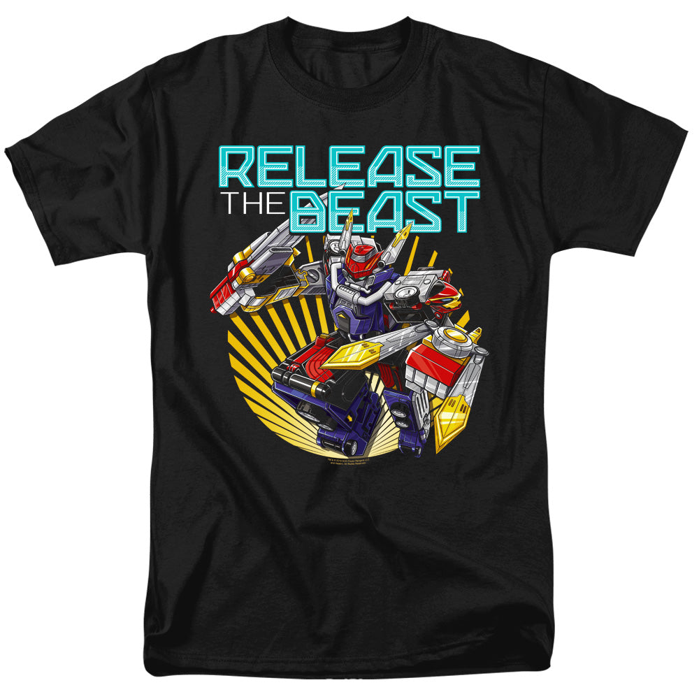 Power Rangers Beast Release Mens T Shirt Black Officially Licensed