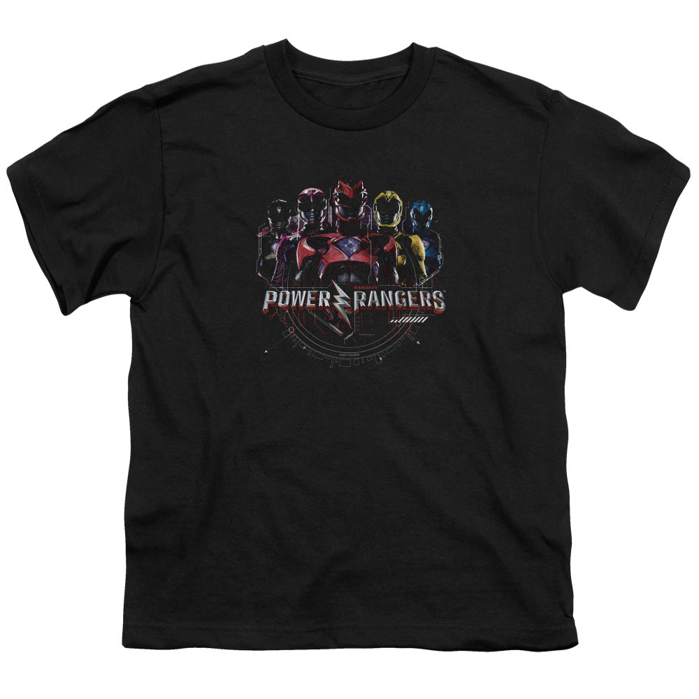 Power Rangers Ranger Circuitry Kids Youth T Shirt Black Officially Licensed