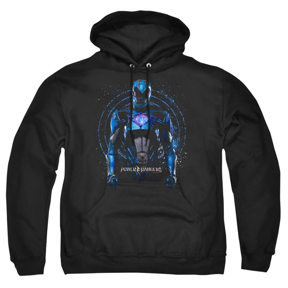 Power Rangers Blue Ranger Mens Hoodie Black Officially Licensed