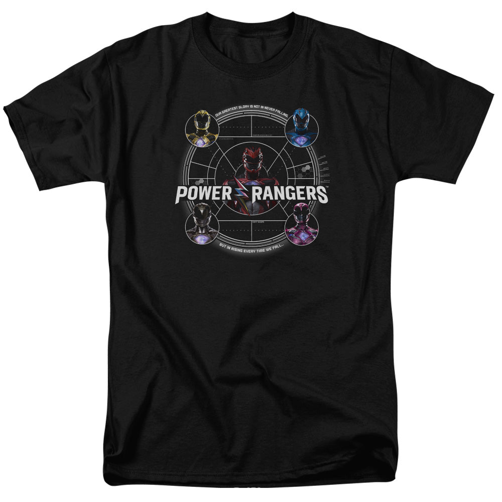 Power Rangers Greatest Glory Mens T Shirt Black Officially Licensed