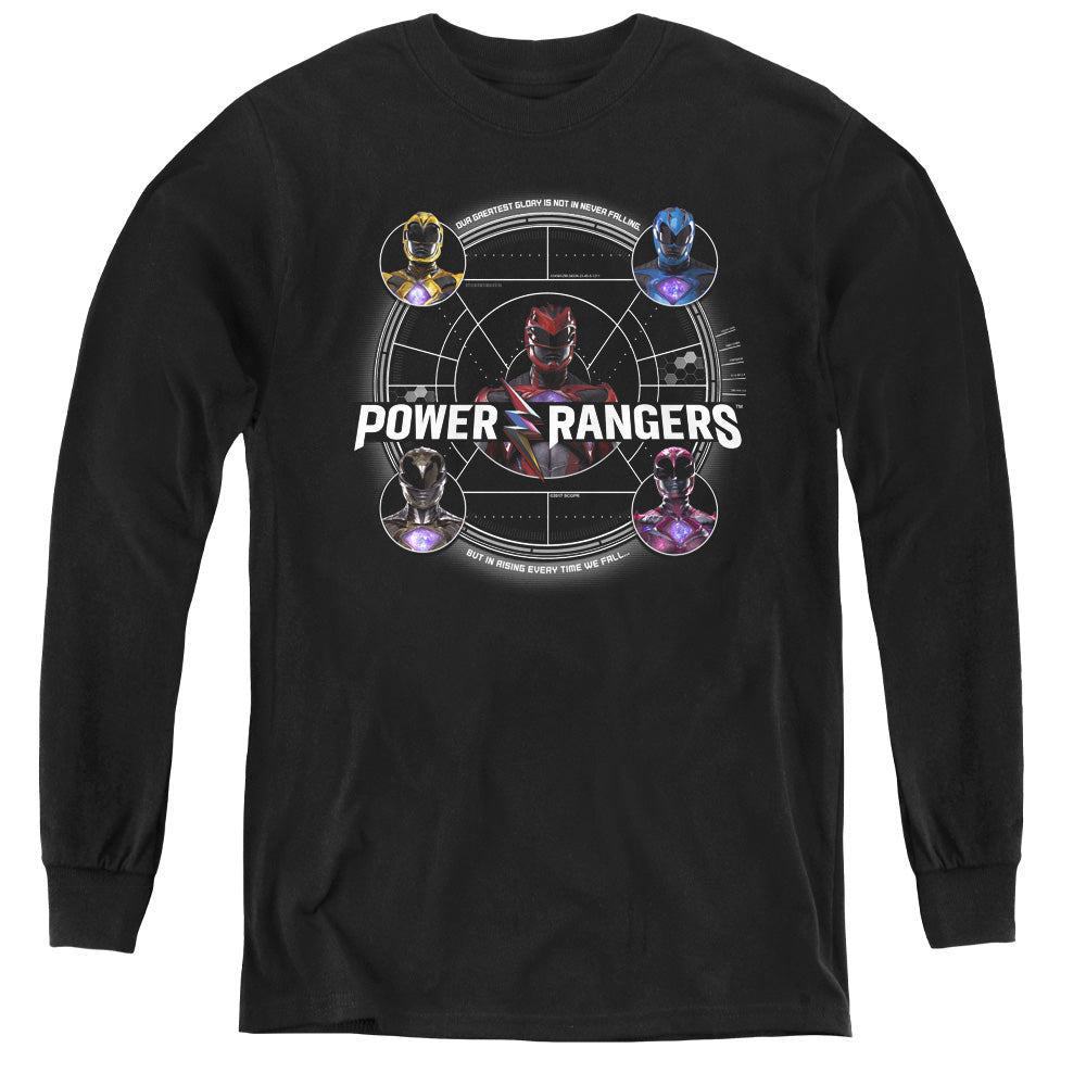 Power Rangers Greatest Glory Long Sleeve Kids Youth T Shirt Black Officially Licensed