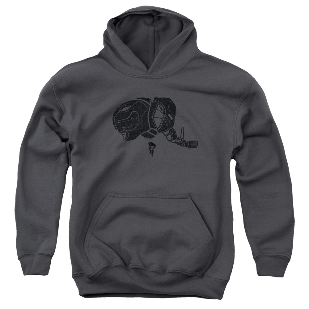 Power Rangers Black Kids Youth Hoodie Charcoal Officially Licensed