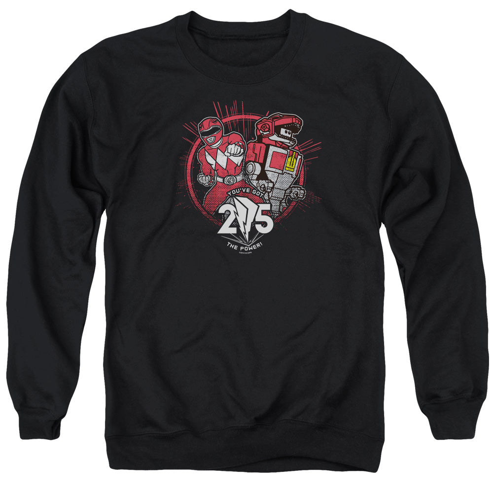 Power Rangers Red 25 Mens Crewneck Sweatshirt Black Officially Licensed
