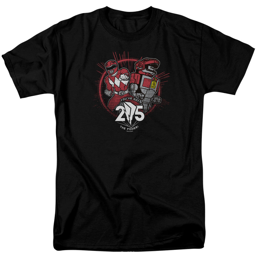Power Rangers Red 25 Mens T Shirt Black Officially Licensed