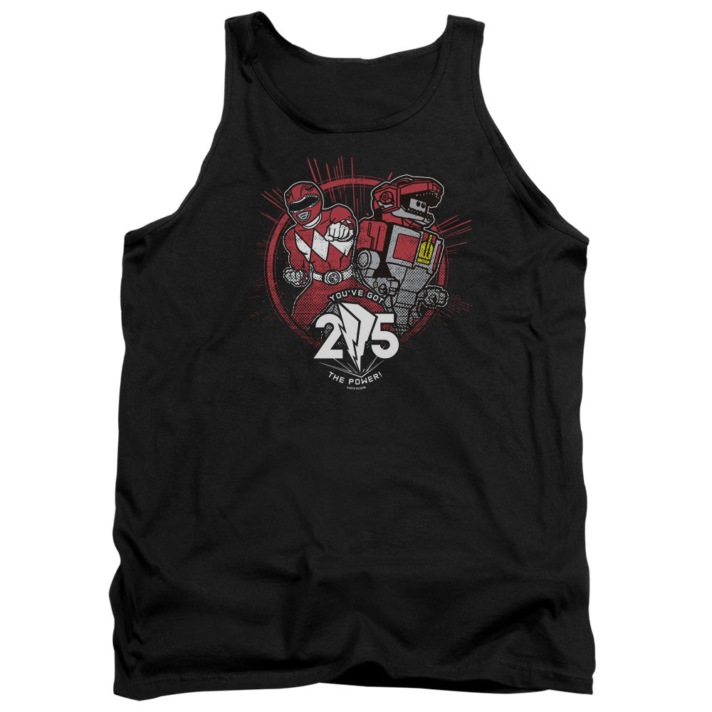 Power Rangers Red 25 Mens Tank Top Shirt Black Officially Licensed