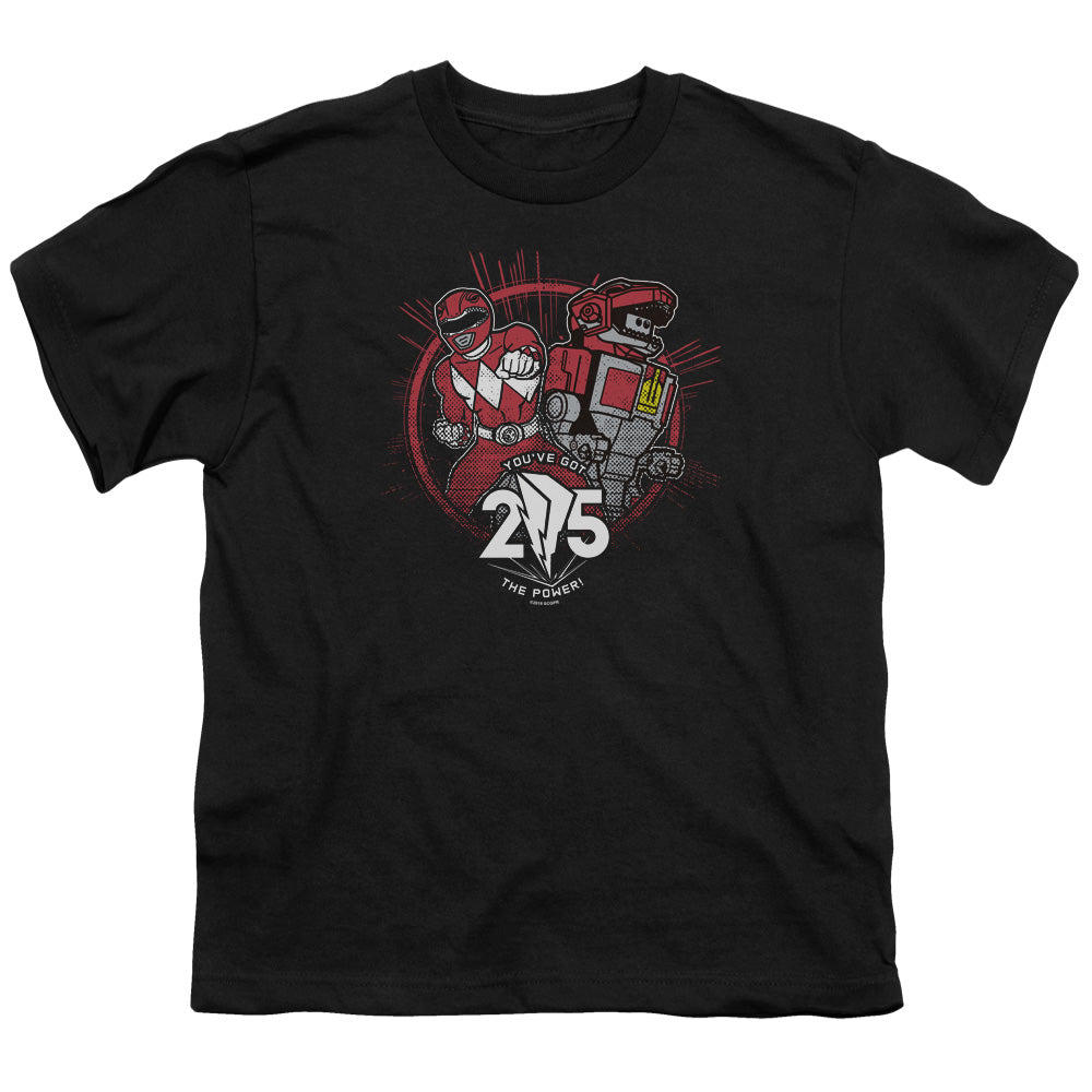 Power Rangers Red 25 Kids Youth T Shirt Black Officially Licensed