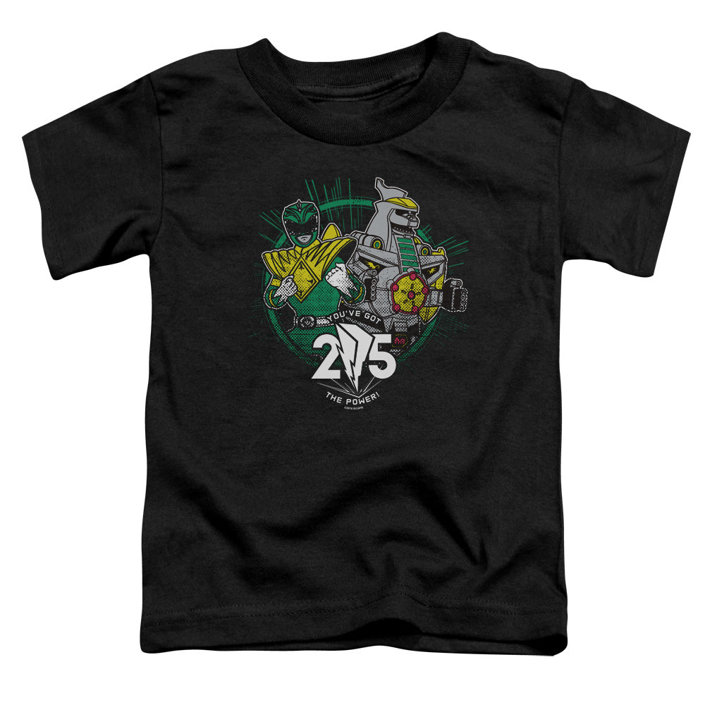 Power Rangers Green 25 Toddler Kids Youth T Shirt Black Officially Licensed