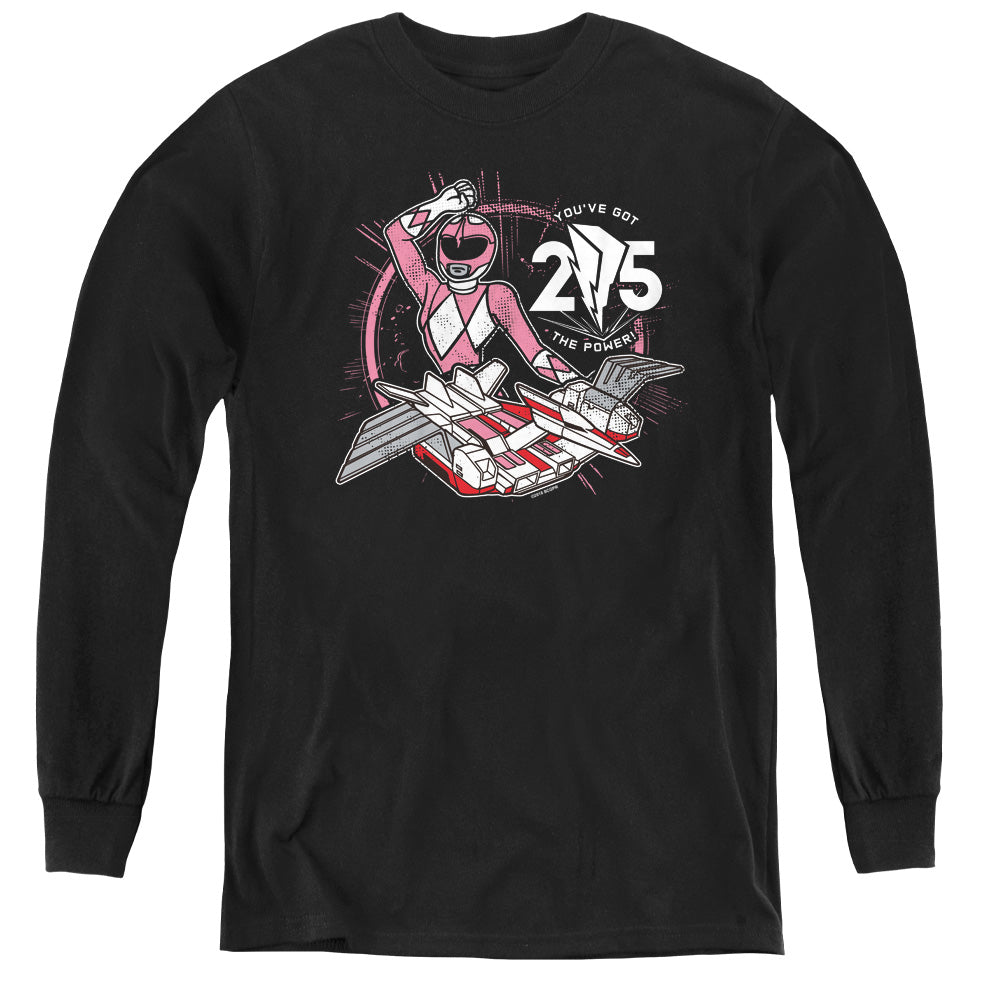 Power Rangers Pink 25 Long Sleeve Kids Youth T Shirt Black Officially Licensed