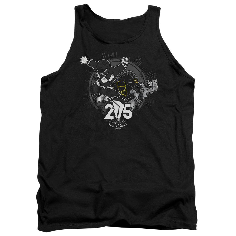 Power Rangers Black 25 Mens Tank Top Shirt Black Officially Licensed