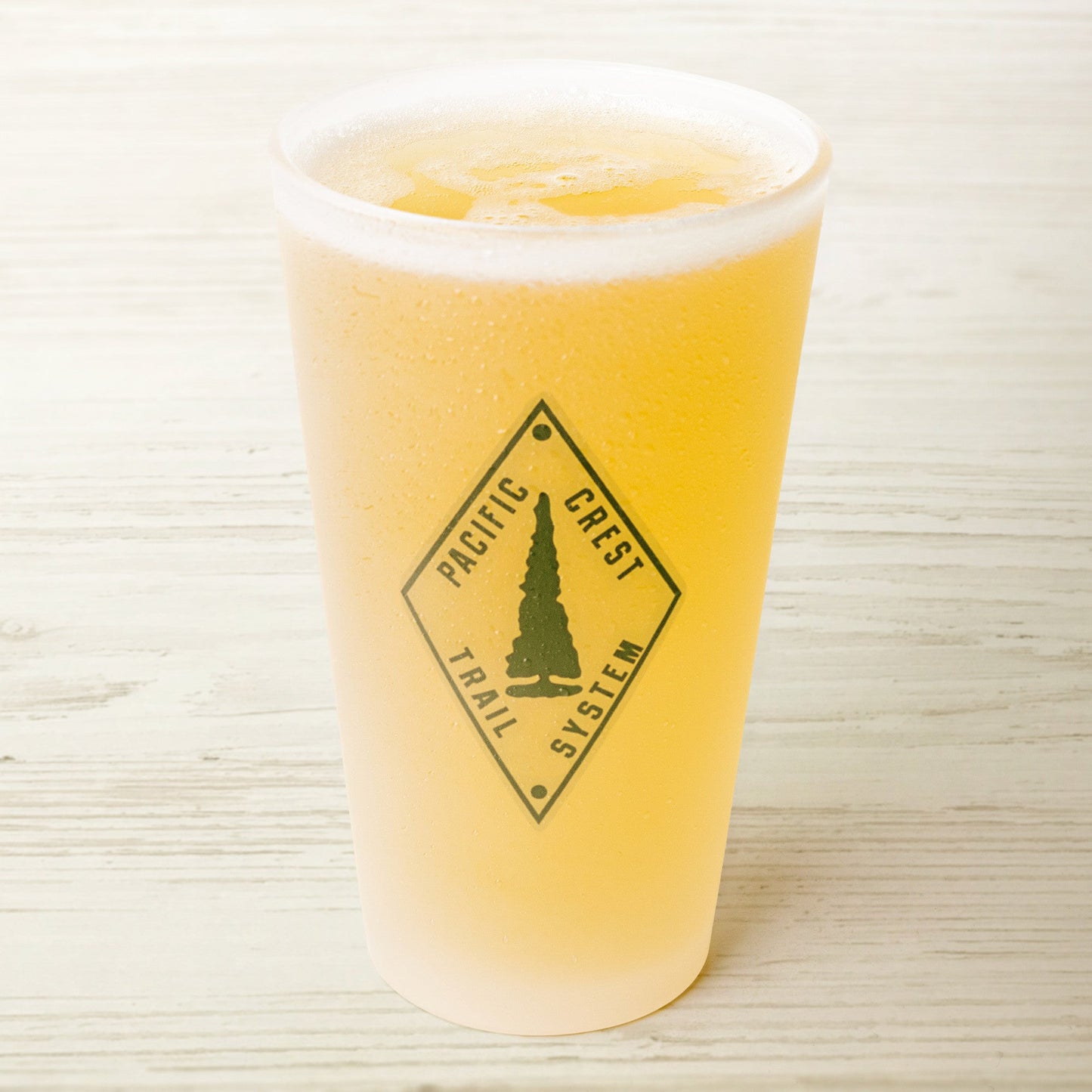 Pacific Crest Trail Classic Diamond Trail Marker Frosted Pint Glass