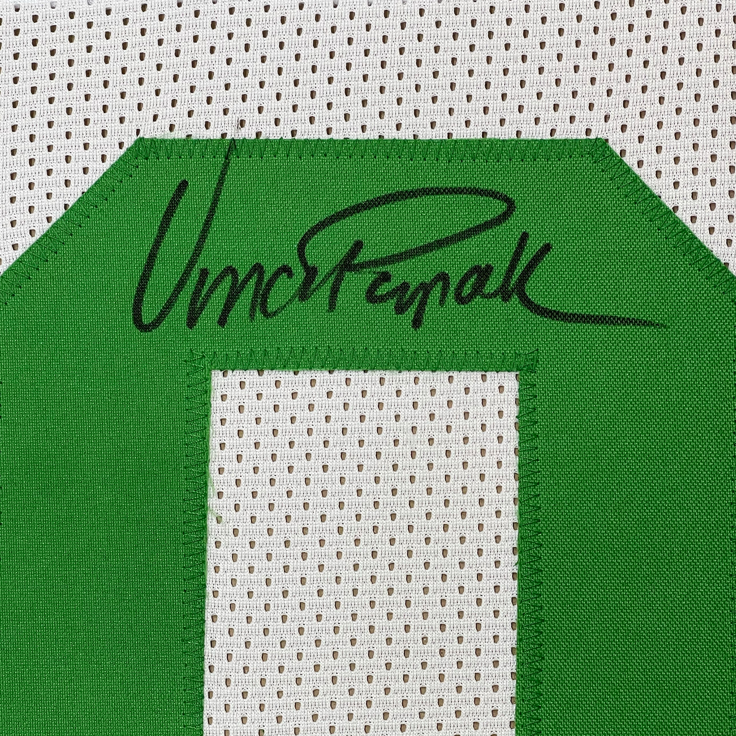 Framed Autographed/Signed Vince Papale 35x39 Philadelphia White Football Jersey JSA COA