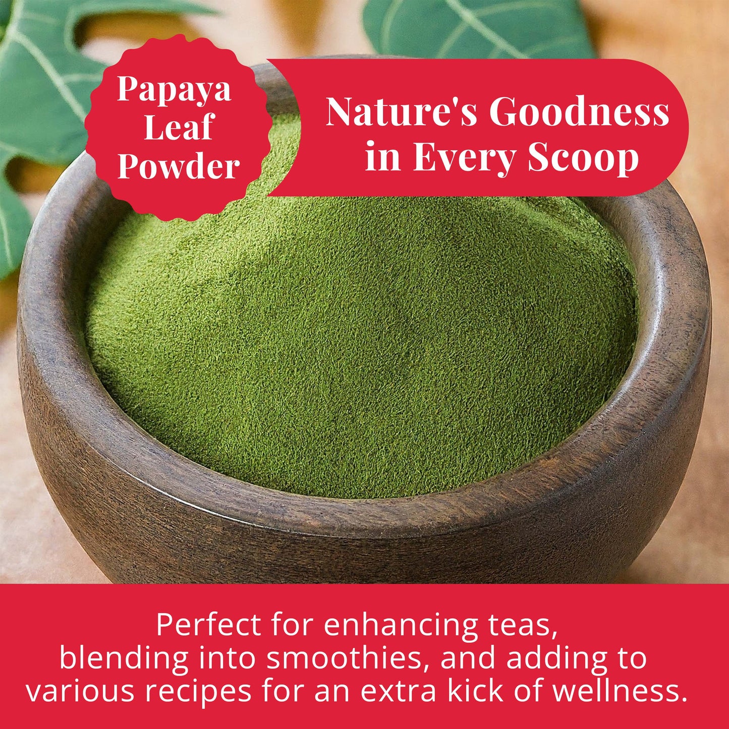 Akshit  Papaya Leaves, Hojas de papaya, 2.6oz, Dried From Green Papaya Leaf, Herbal Tea, Non GMO, Caffeine free, Sugar free, Rich In Vitamins.