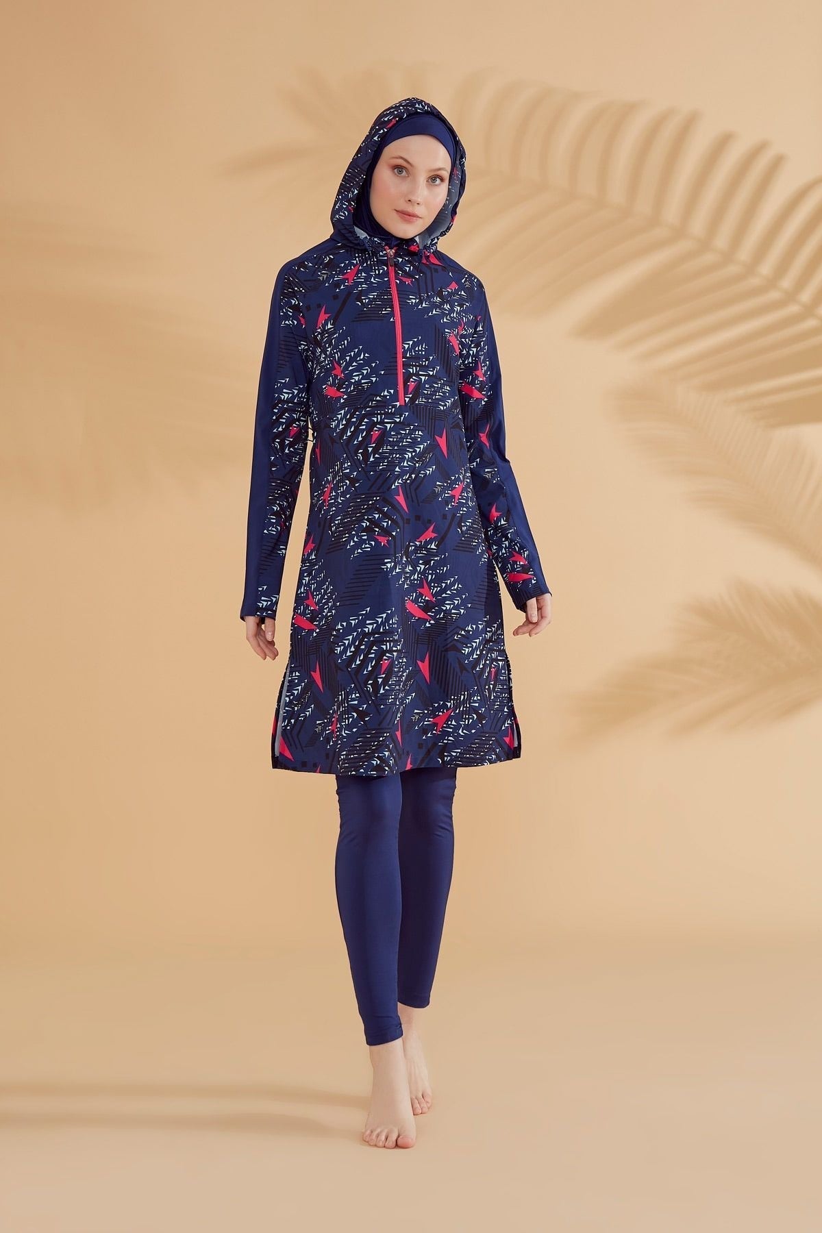 Woven Navy Burkini Modest Swimwear M2328
