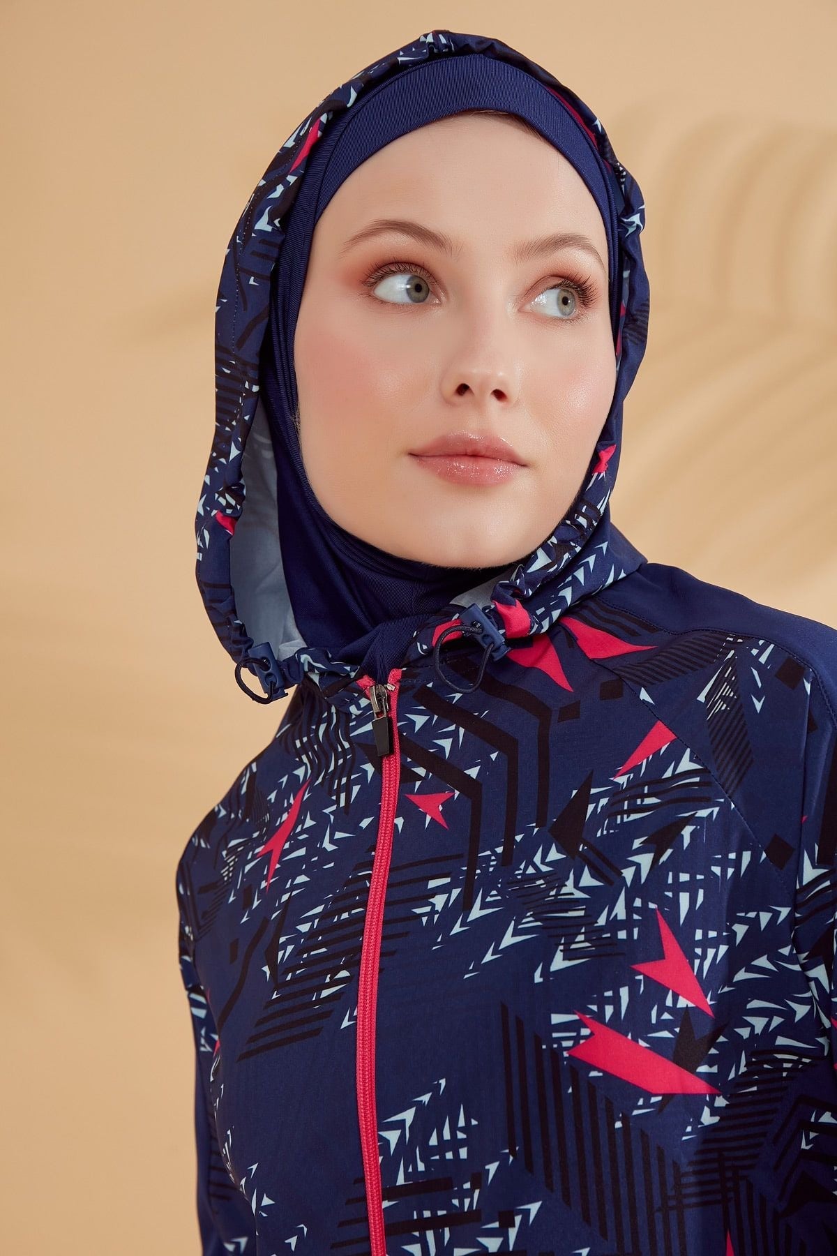 Woven Navy Burkini Modest Swimwear M2328