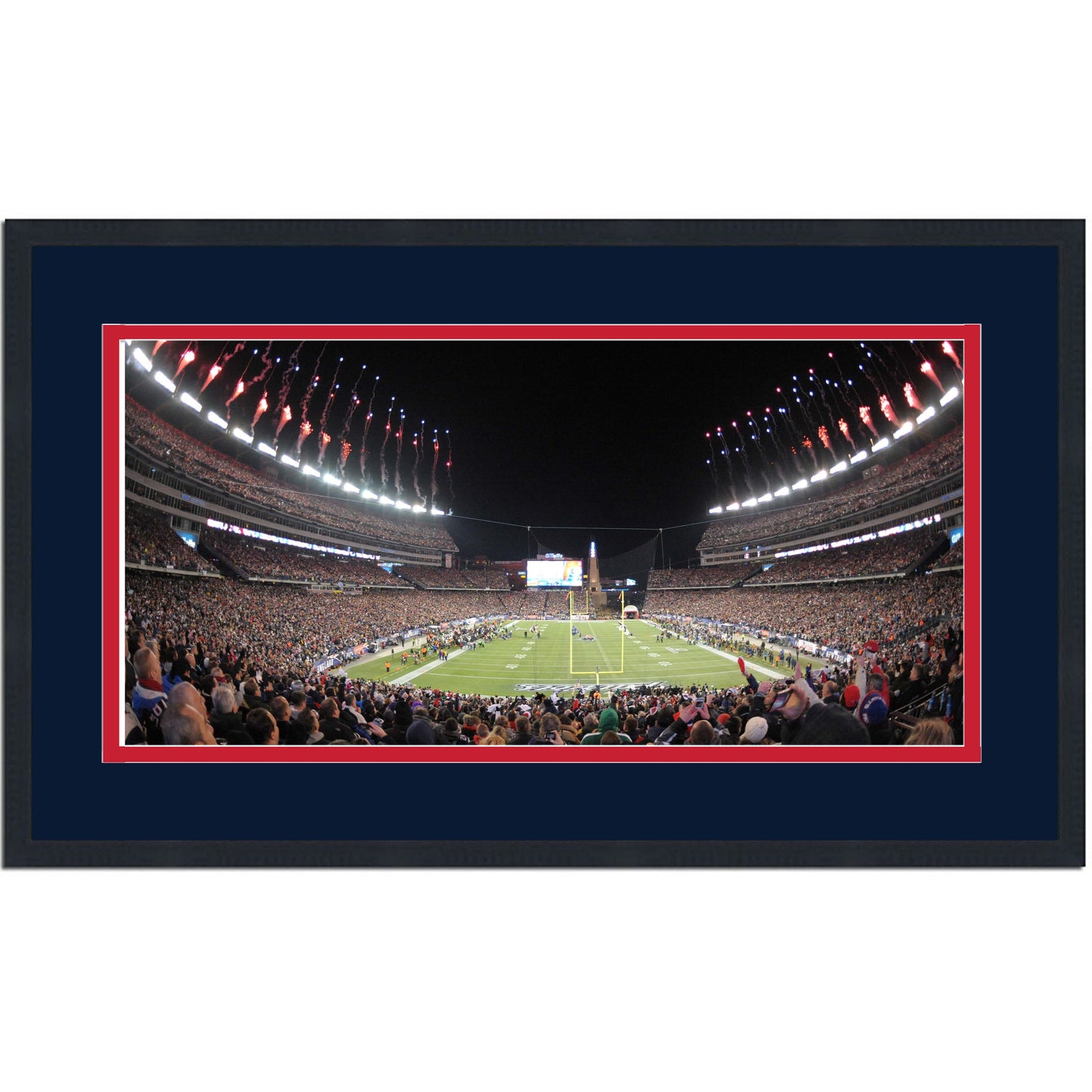 Framed Gillette Stadium New England Patriots 16x24 Football Photo Professionally Matted