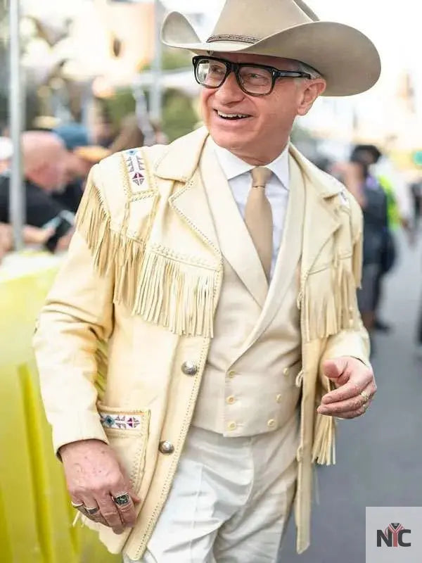 Paul Feig Another Simple Favor Cowboy Leather Jacket