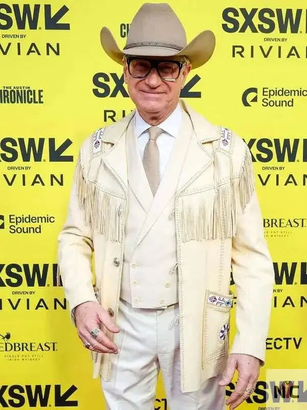 Paul Feig Another Simple Favor Cowboy Leather Jacket
