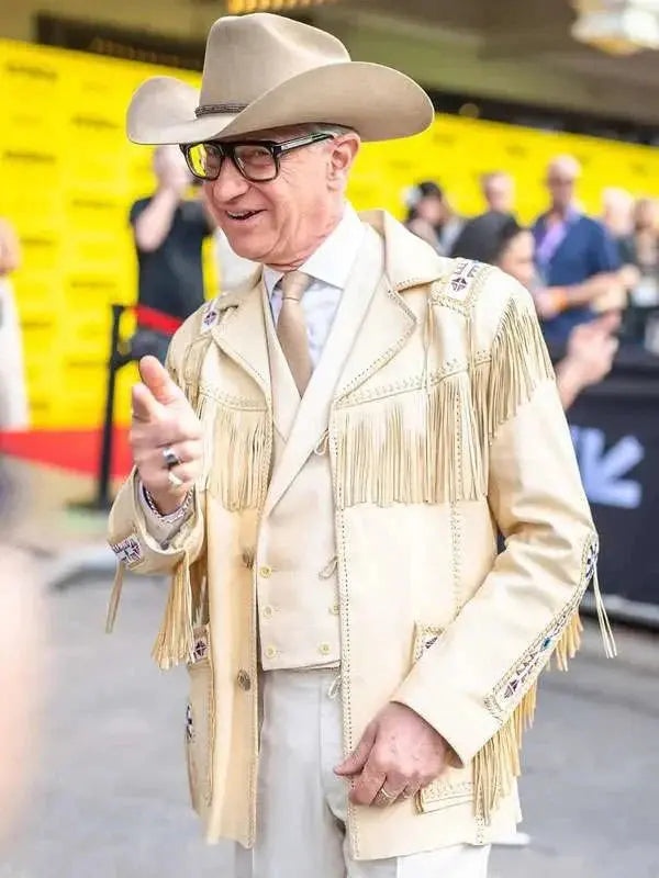Paul Feig Another Simple Favor Cowboy Leather Jacket