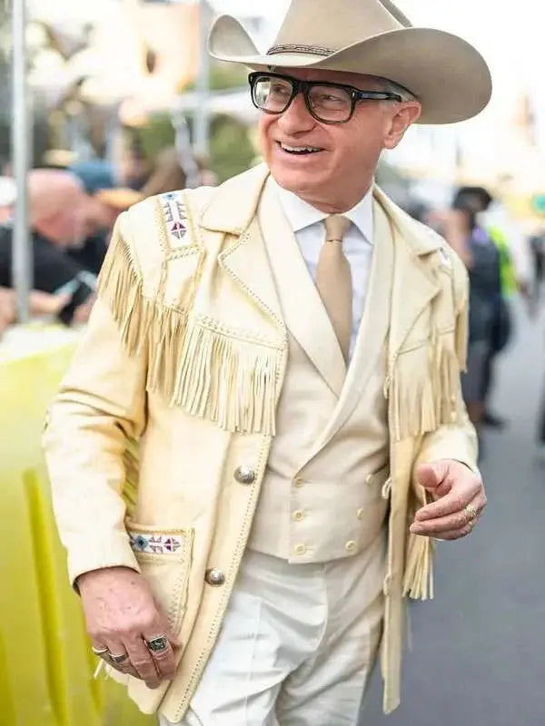 Paul Feig Another Simple Favor Cowboy Leather Jacket
