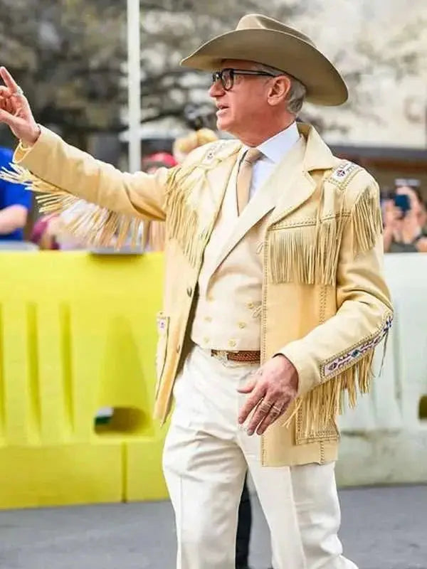 Paul Feig Another Simple Favor Cowboy Leather Jacket