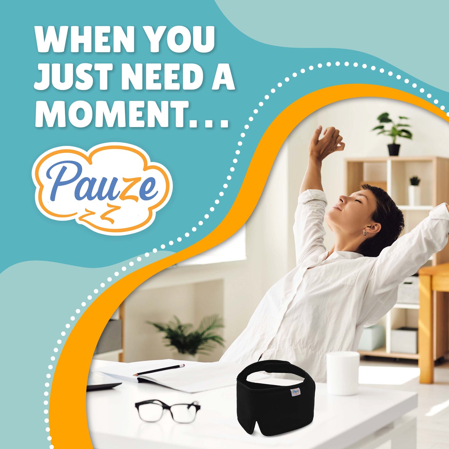 Pauze Comfortable Sleep Mask with Free Yoga Nidra Meditation