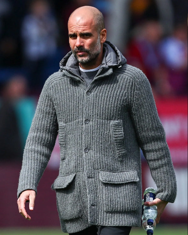 Pep Guardiola Grey Oversize Cardigan