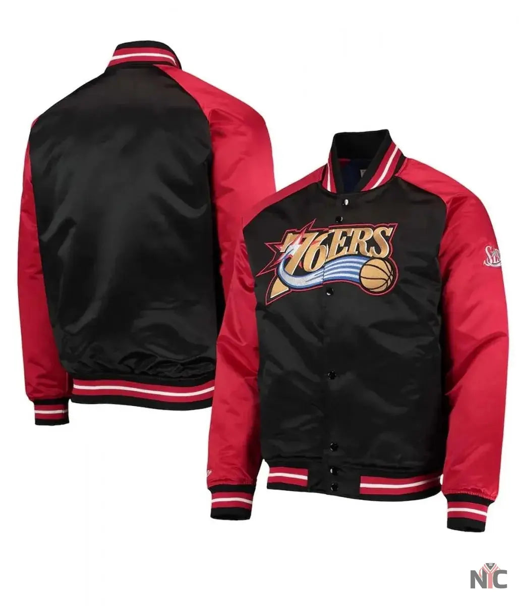 Philadelphia 76ers Hardwood Classics Satin Jacket