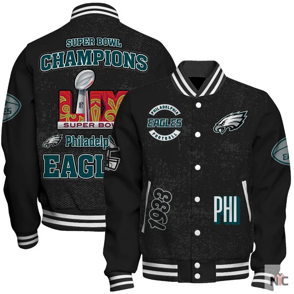 Philadelphia Eagles Super Bowl LIX Champions 2024 Winning Spirit Varsity Jacket