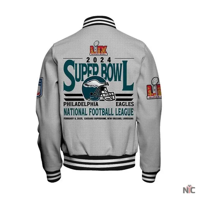 Philadelphia Eagles Super Bowl LIX Glory Varsity Jacket