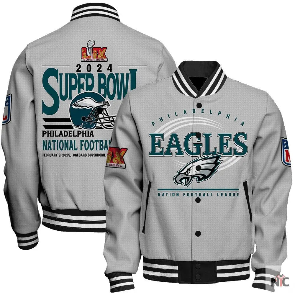 Philadelphia Eagles Super Bowl LIX Glory Varsity Jacket