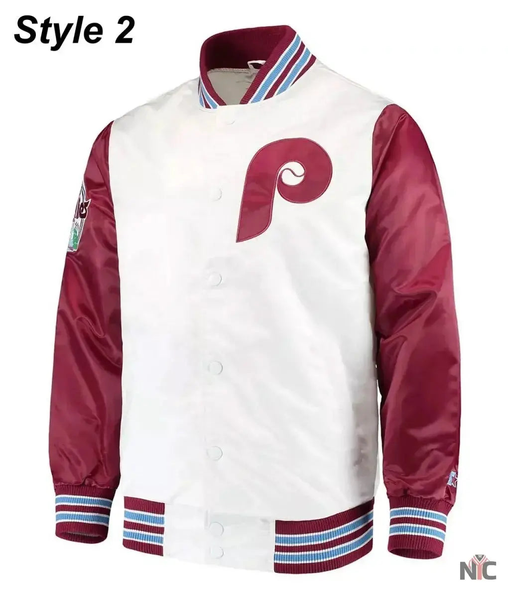 Philadelphia Phillies Bomber Satin Jacket