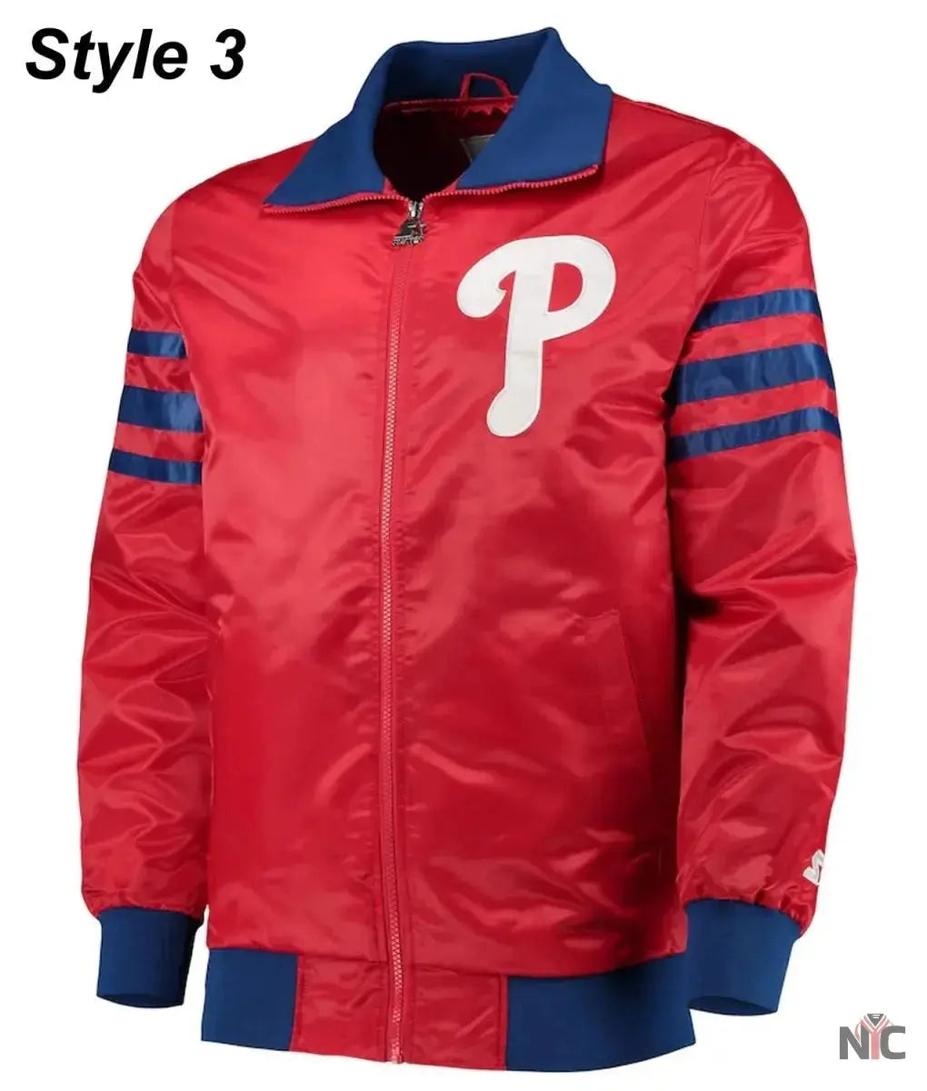 Philadelphia Phillies Bomber Satin Jacket