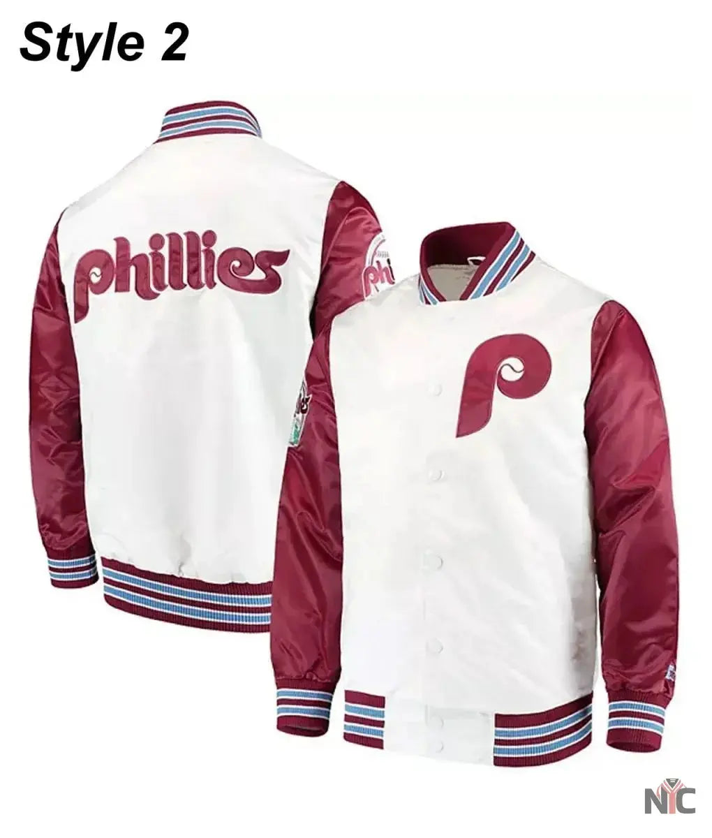 Philadelphia Phillies Bomber Satin Jacket